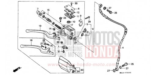 MAITRE-CYLINDRE FREIN AV. XR600RN de 1992